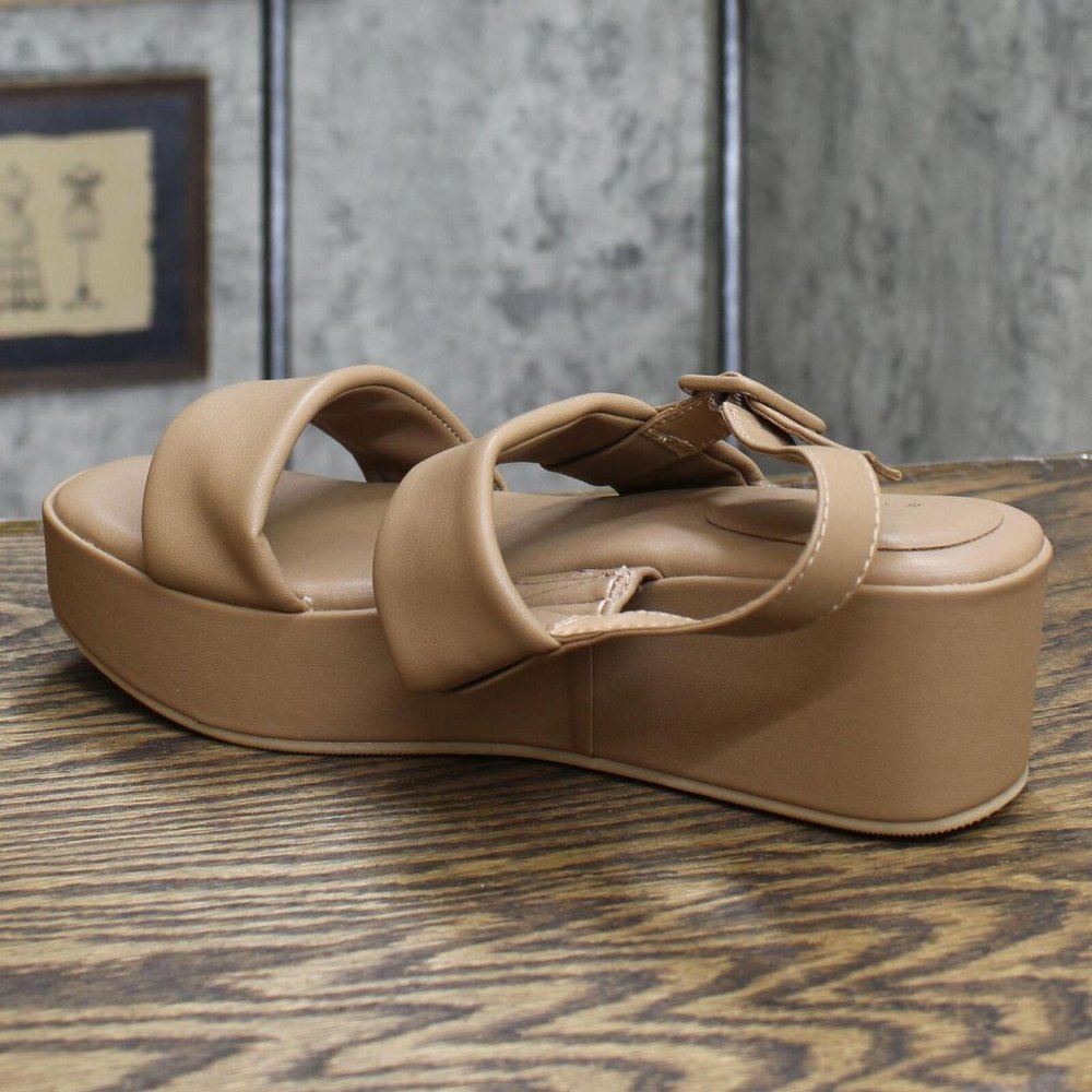 NEW A New Day Women's Esperanza Wide Width Wedge Heels Taupe Brown 8W - Picture 4 of 7